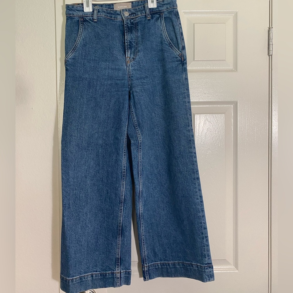 Everlane wide leg cropped pants